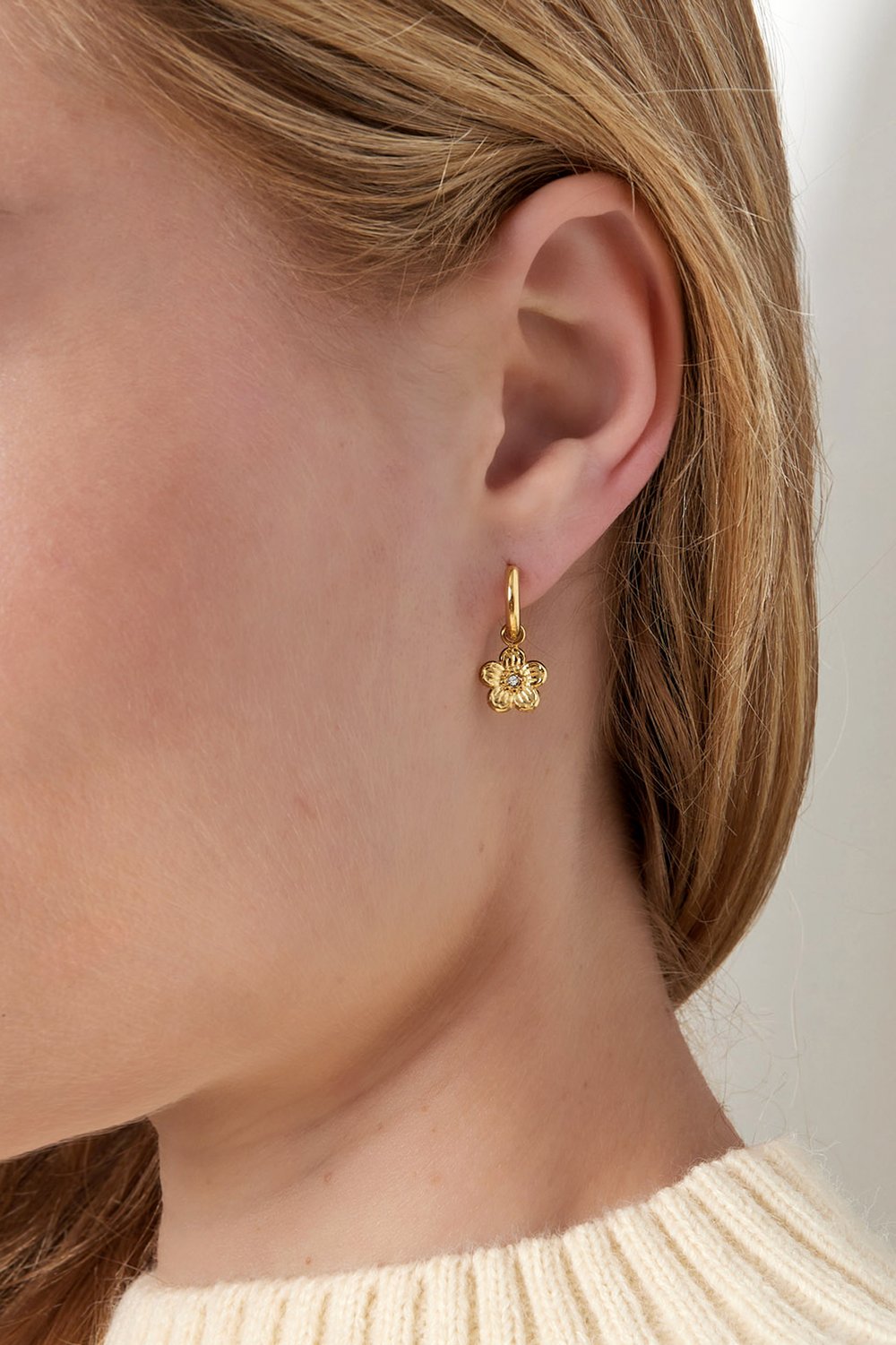 Flower fiesta earrings - Silver Color color h5Picture2